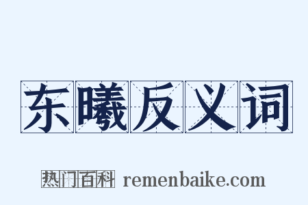 东曦反义词是什么意思的图片